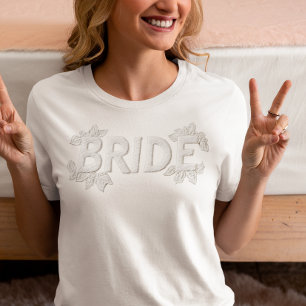 Camiseta Triblenda Parche falso de Bride Embroidered