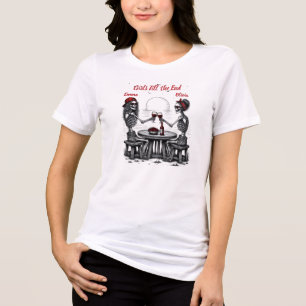 Camiseta Triblenda Pareja de esqueletos mejores amigos