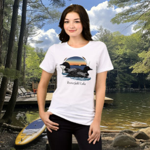 Camiseta Triblenda Pareja de somorgujos del lago Butterfield