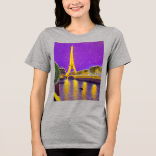 Camiseta Triblenda París a lo largo del Sena bajo las estrellas