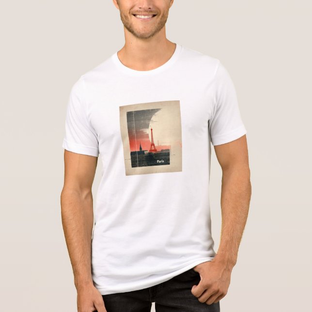 Camiseta Triblenda París, Francia - Gráfico inspirado de los años 60 (Anverso)