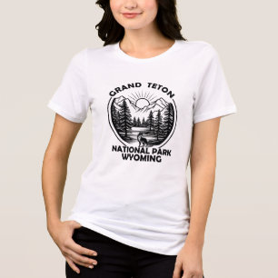 Camiseta Triblenda Parque nacional de las montañas del Gran Tetón Wyo