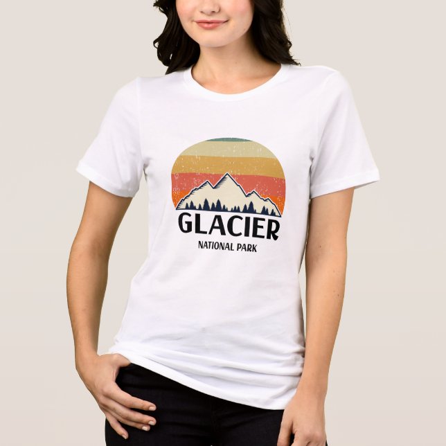 Camiseta Triblenda Parque nacional Glaciar Vintage (Anverso)