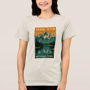 Camiseta Triblenda Parque Nacional Grand Teton Insignia Vintage
