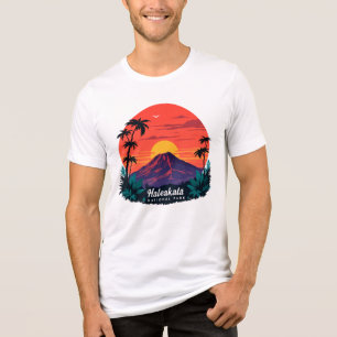 Camiseta Triblenda Parque nacional Haleakala Diseño de Vintage Hawaii