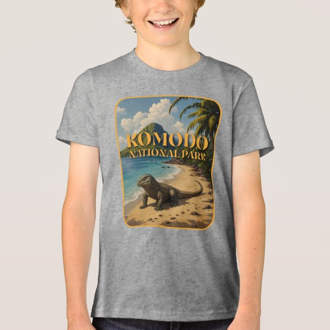 Camiseta Triblenda Parque nacional Komodo Indonesia (Anverso)