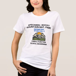 Camiseta Triblenda Parque Nacional Montañas Rocosas Espécimen Retro