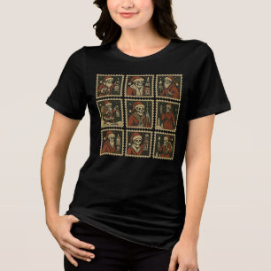 Camiseta Triblenda Parrilla de Sello de Linterna de Navidad de Esquel