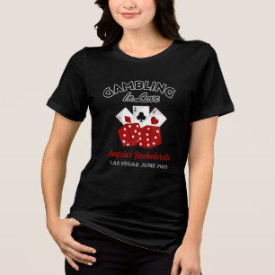 Camiseta Triblenda Partida de Bachelorette de Casino Personalizado La