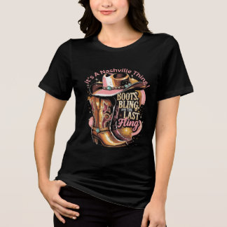 Camiseta Triblenda Partido de la Bachillerato de Nashville -"Boots, B