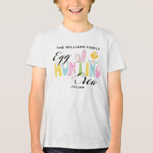 Camiseta Triblenda Pascua del equipo de caza de huevos de pascua del