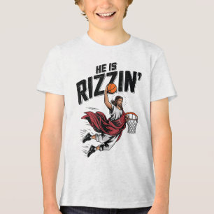 Camiseta Triblenda Pascua Es Rizzin Jesús El Básquetbol Cristiano Tú