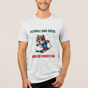 Camiseta Triblenda Paseo de esquí para perros Pitbull