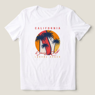Camiseta Triblenda Paseo de surf de California Laguna Beach Retro Pal