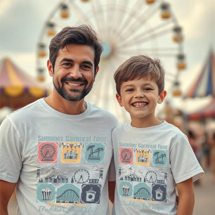 Camiseta Triblenda Paseo de verano por el Carnaval de Padre e Hijo