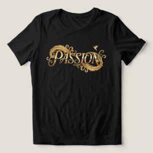 Camiseta Triblenda Pasión Dorada – Tipografía de Lujo Inspiradora D