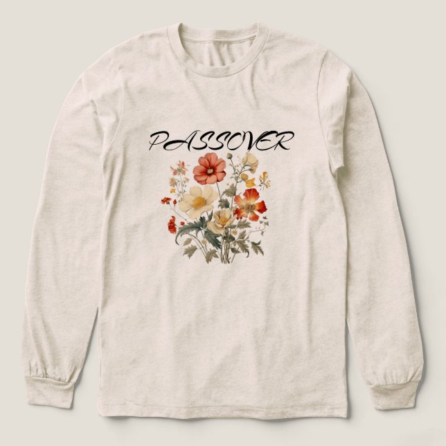 Camiseta Triblenda " Passover Floral" T-Shirt (Diseño traserp)