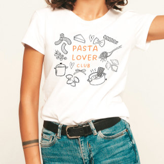 Camiseta Triblenda Pasta Lover Club Doodle T-Shirt