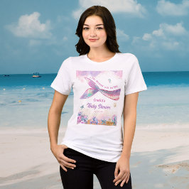 Camiseta Triblenda Pastel Mermaid Tail Ocean Girl Party