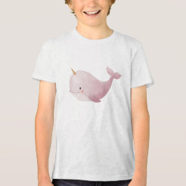 Camiseta Triblenda Pastel Narwhal Watercolor Illustration