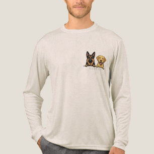 Camiseta Triblenda Pastor Alemán y Labrado Retriever amarillo para pa
