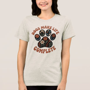 Camiseta Triblenda Pata de Perro Floral Retro