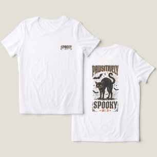 Camiseta Triblenda Patas Vintage Positivamente Espeluznante Gato Negr