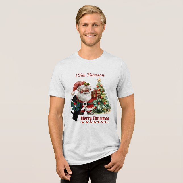 Camiseta Triblenda Paterson Scottie Dog Xmas Personalizada (Anverso Completa)