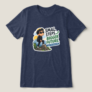 Camiseta Triblenda Patience Wealth Investor Navy de Tri-Blend Suave