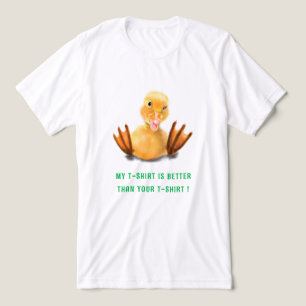 Camiseta Triblenda Pato Amarillo Divertido y Texto Atractivo