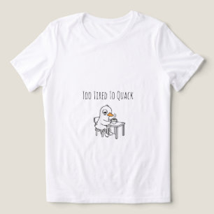 Camiseta Triblenda Pato de café soñoliento Ánimo matutino divertido m