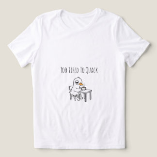Camiseta Triblenda Pato de café soñoliento Ánimo matutino divertido m
