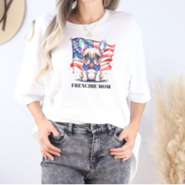 Camiseta Triblenda Patriotic French bulldog frenchie mom