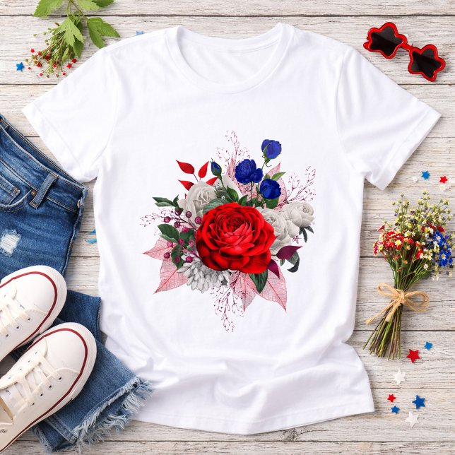 Camiseta Triblenda Patriotic Rose Bouquet (Subido por el creador)