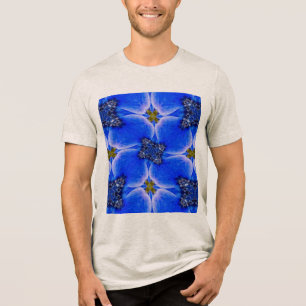 Camiseta Triblenda Patrón anémico de los jardines azules