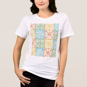 Camiseta Triblenda Patrón continuo de baldosas al estilo de Amalfi co