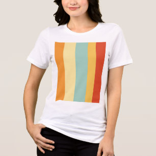 Camiseta Triblenda Patrón de color retro rayado