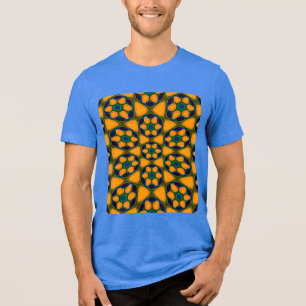 Camiseta Triblenda Patrón de flores abstractas únicas
