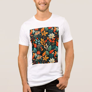 Camiseta Triblenda Patrón de flores exóticas florales