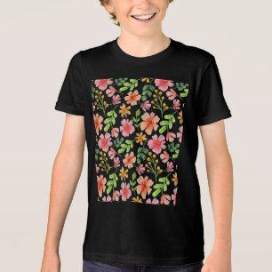 Camiseta Triblenda Patrón de flores rosas acuarela-69677