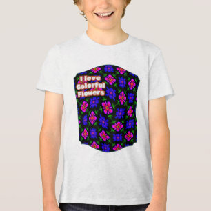 Camiseta Triblenda Patrón de flores rosas adorables
