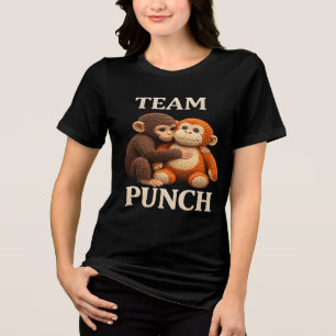 Camiseta Triblenda Patrón de ganchillo de mono bebé puñetazo Amigurum