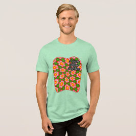 Camiseta Triblenda Patrón de ilimidades rojas