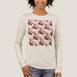 Camiseta Triblenda Patrón de mosaicos abstractos de terracota marrón
