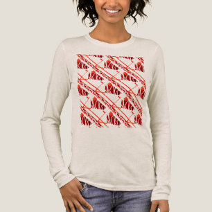 Camiseta Triblenda Patrón de mosaicos abstractos inclinados por borgo