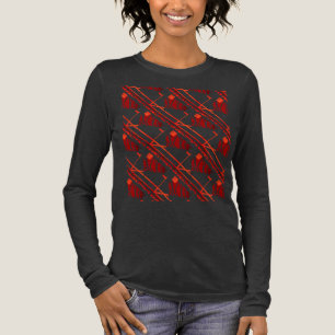 Camiseta Triblenda Patrón de mosaicos abstractos inclinados por borgo