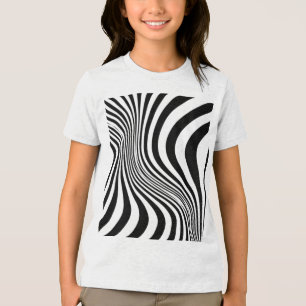 Camiseta Triblenda Patrón de textura de impresión de piel de cebra-88