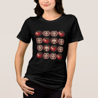 Camiseta Triblenda Patrón de Tomate Vintage