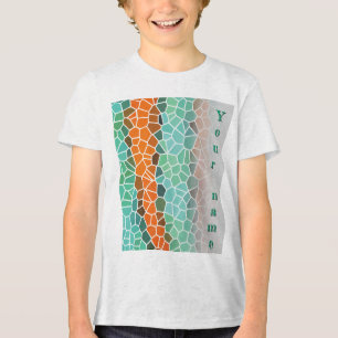 Camiseta Triblenda Patrón de triángulo colorido único y citas