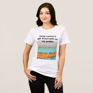 Camiseta Triblenda Patrón de triángulo colorido único y citas
